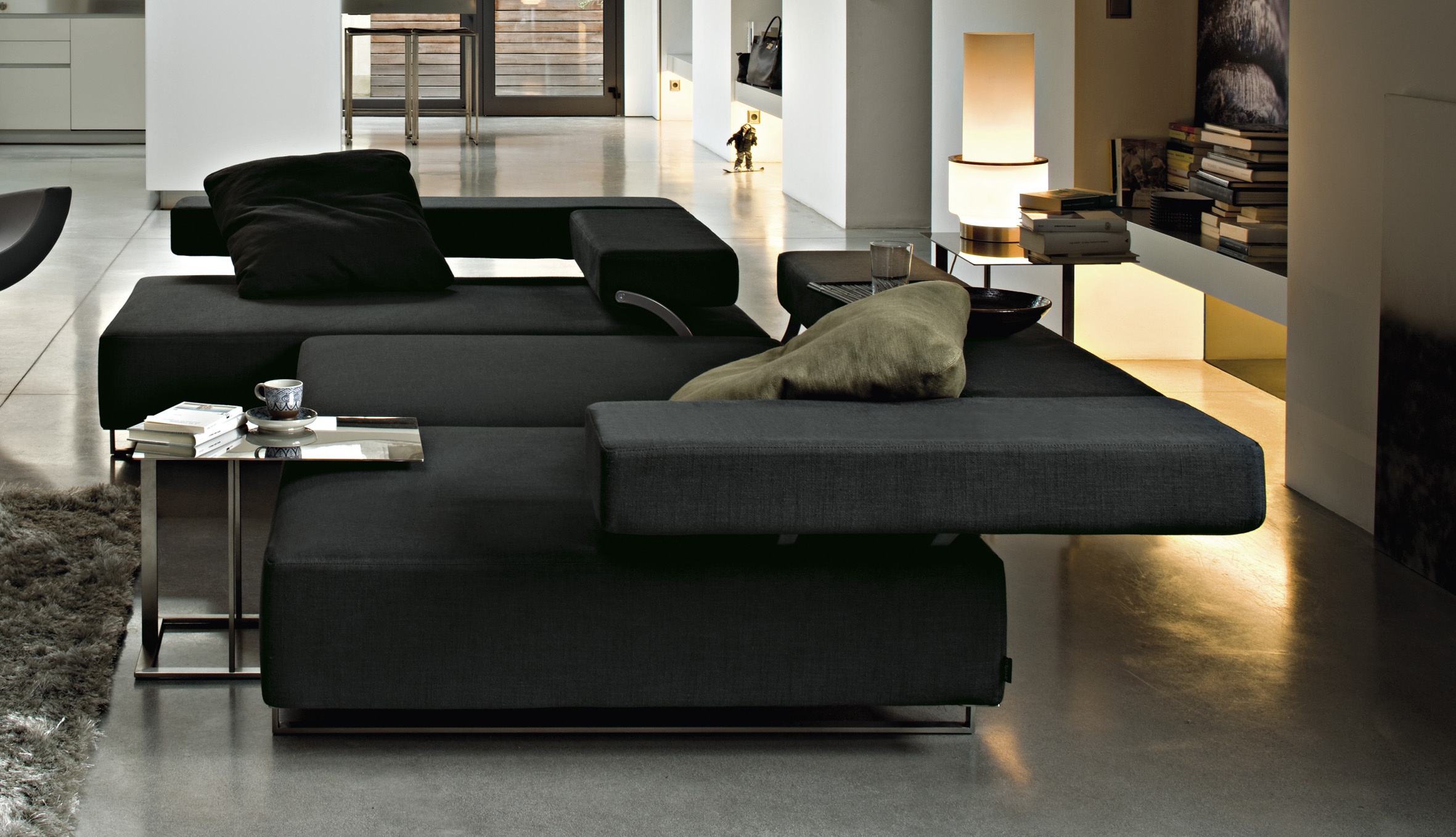 loft style leather sofa