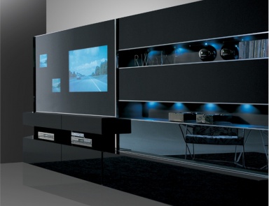 Shelving with space for TV Monos, MisuraEmme