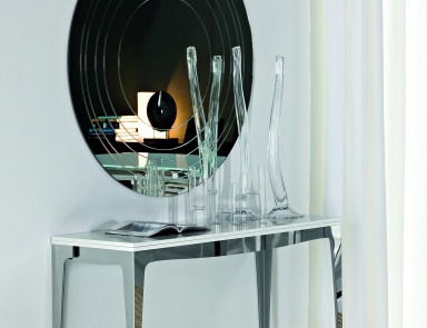 The console on a frame of steel with wooden top Capri, Cattelan Italia