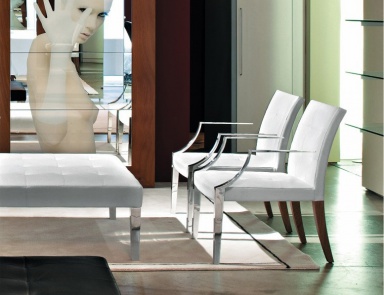 Chair in leather upholstery Monseigneur, Driade