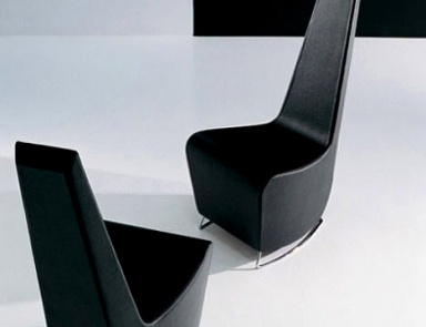 Chair, leather upholstered, Drop, Miniforms