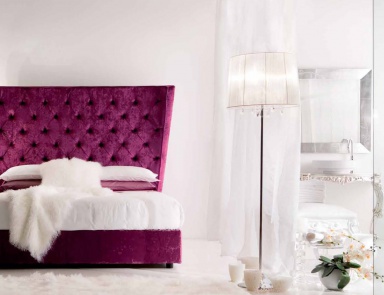 Bed frame made of solid wood, Butterfly, Moda