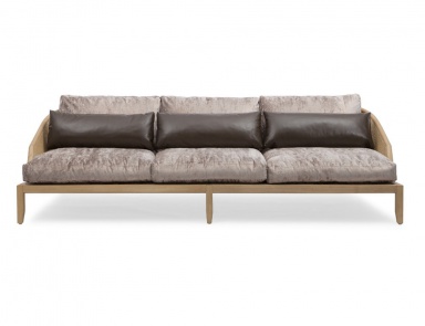 Sofa on a frame of solid ash wood, upholstered in fabric Grace, Past ...