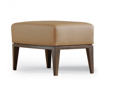 Poof on a frame of solid beech upholstered in leather or fabric Elide, Past ...