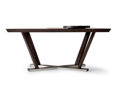 Dining table sliding on a frame of solid oak Aura, Past ...