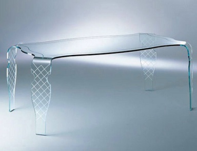 Irony dining table, Fiam