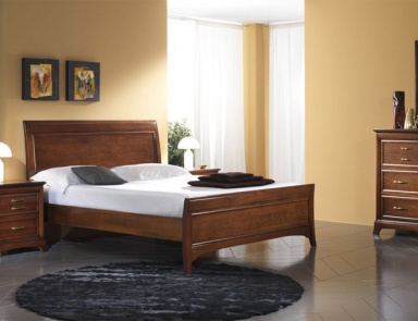 Bed with high headboard, at the stilema stand