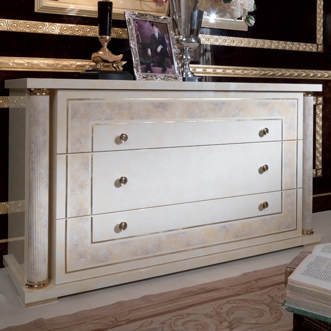 Dresser Solid Wood With 3 Drawers Magna Plus Turri Luxury