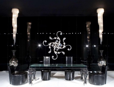 Dining room with rectangular table, Cornelio Cappellini