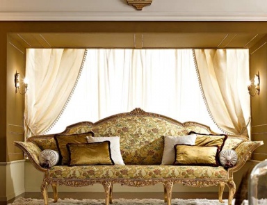 Sofa with carved back, Andrea Fanfani