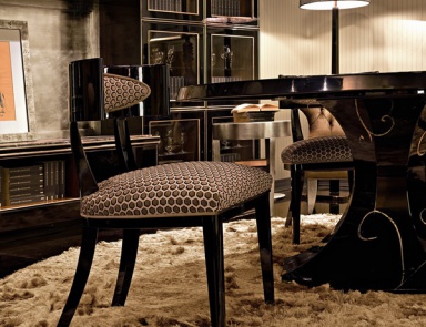 Chair upholstered Luxury Cubica, Minotti Collezioni