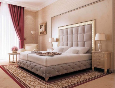 Double bed with high headboard, Giorgio Piotto