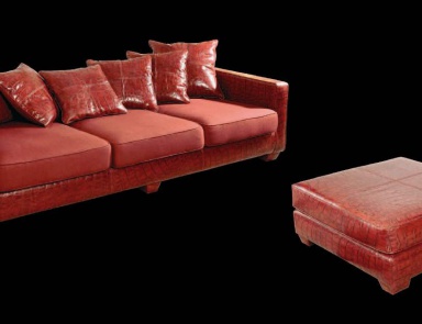 Three seater sofa with Ottoman for living room, Wama