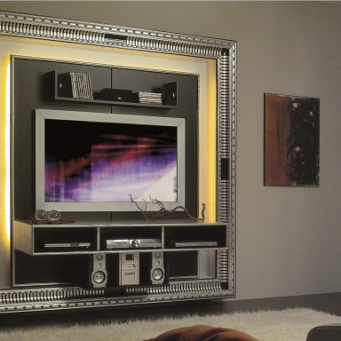 The panel under the TV and The Frame Home Cinema