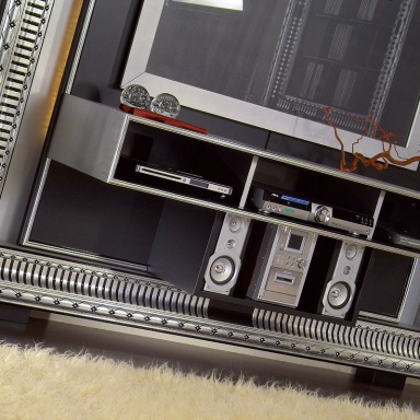 The panel under the TV and The Frame Home Cinema