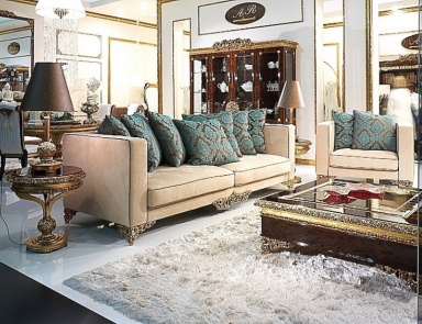 Sofa with carved legs, AR Arredamenti