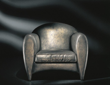 Chair in leather upholstery, Сasali