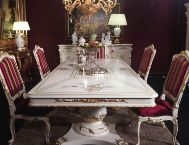 Set for the dining room, table, chairs, Cantaluppi