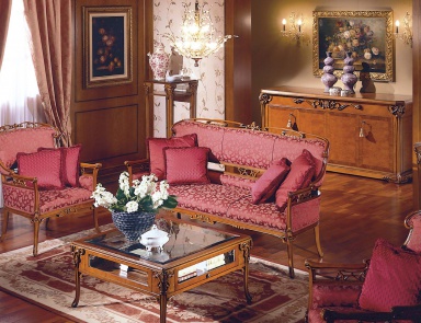 Sofa set Rosa Liberty, sofa, armchairs, C. L. Italia