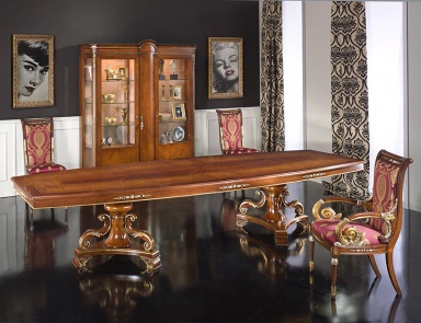 Set for the dining room, table, chair, Guerra Vanni