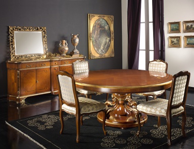 Set for the dining room, table, chair, Guerra Vanni