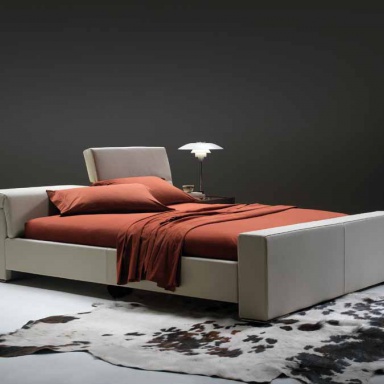 Double Bed Frame Solid Leather, Gyform - Luxury Furniture MR