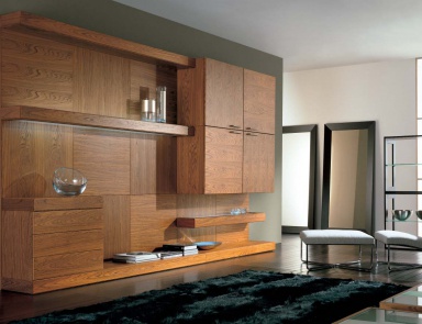 Modular storage system made of solid wood, GC Colombo