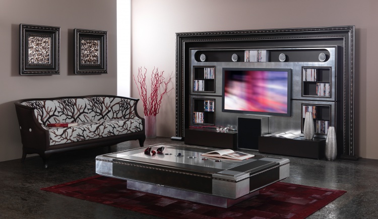 Living room set with furniture for TV from Vismara