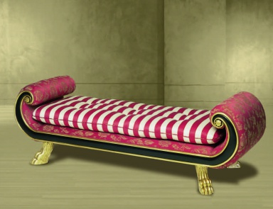 Bench with fabric upholstery Nadir, Morello Gianpaolo