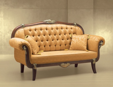 Sofa with the decoration of posulate Apollo, Morello Gianpaolo