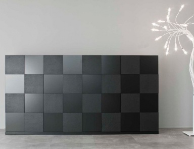 The Cabinet is made of solid wood with a checkerboard pattern, Capo D' Opera