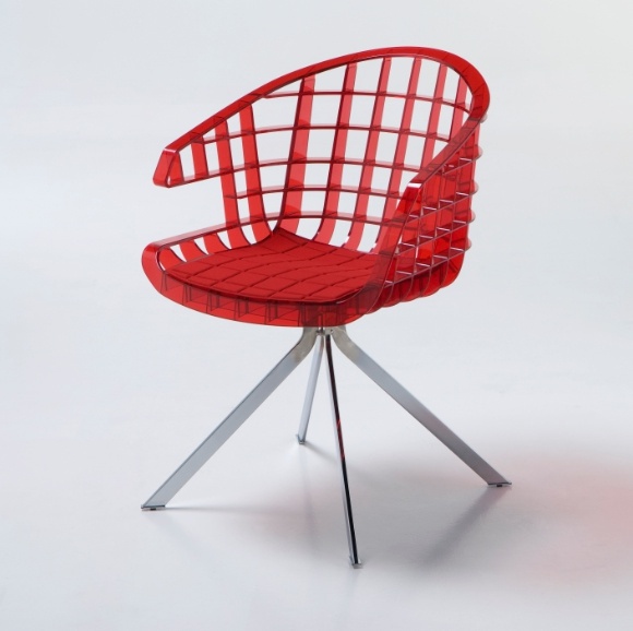 Chair with armrests, Webs – Sintesi