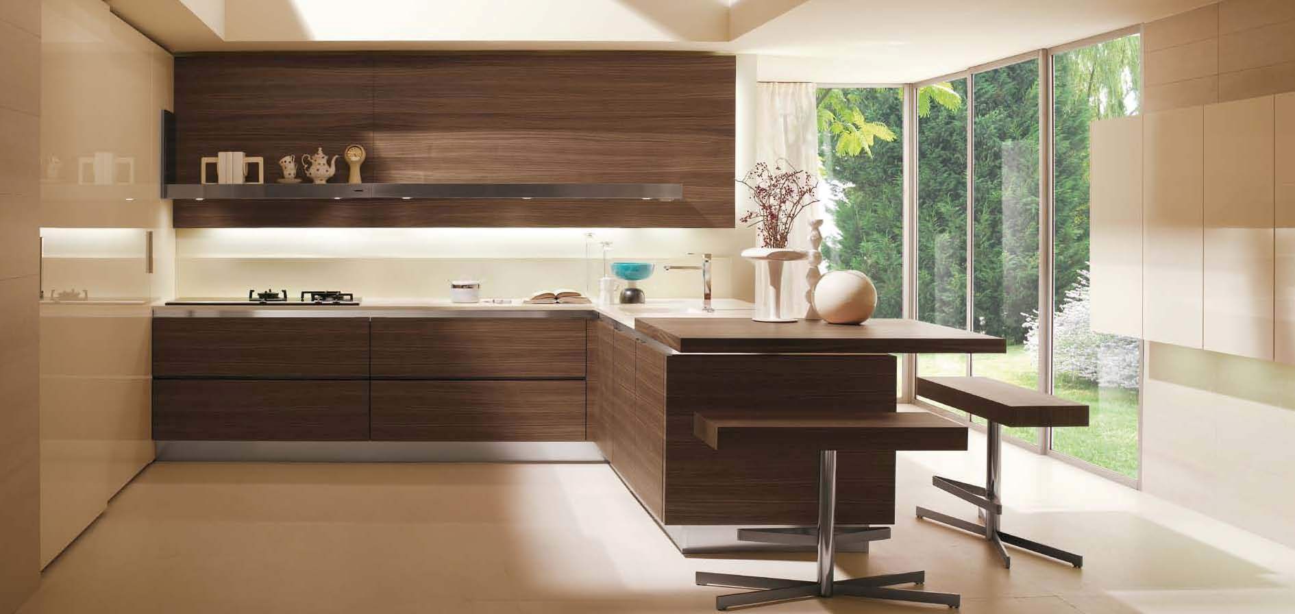 Kitchen Set For The Kitchen In A Minimalist Style Salvarani High Teak Luxury Furniture Mr