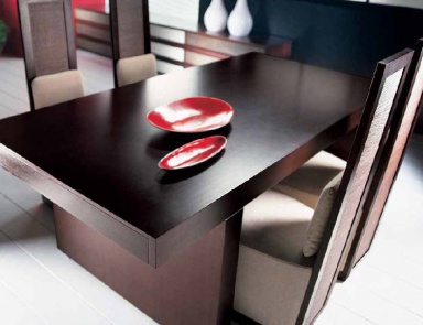 Dining room in modern style Rattan Wood