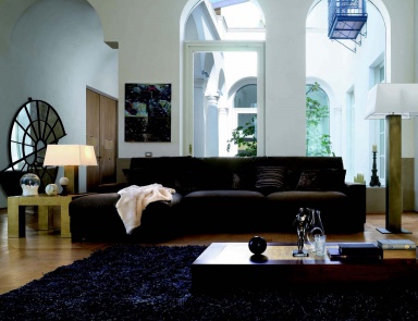 Corner sofa low lying Roberti Rattan