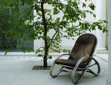 Armchair with a curved backrest, Roberti Rattan