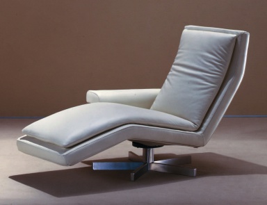 Chaise longue with metal frame, Polaris