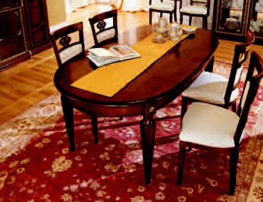 Dining table with oval top, San michele