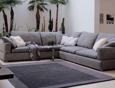 Modular sofa: wooden frame Float, Seven Salotti