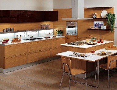 Kitchen (kitchen set) to the frame with built-in lighting Terra SNAIDERO