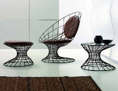 Armchair with Ottoman leg, Desiree