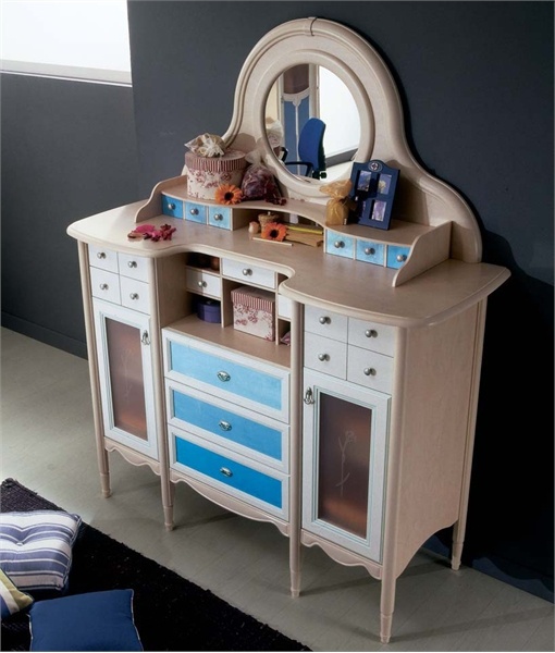 Dressing table made of MDF and tamburino Ketty8, Forni Mobili