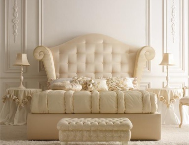 Bed with high headboard, the Paris - Giusti Portos