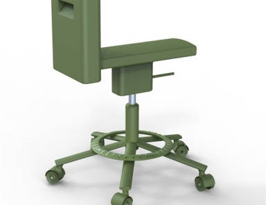 A chair on wheels, Magis