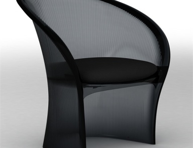 Armchair with a rounded shape, Flower, Magis