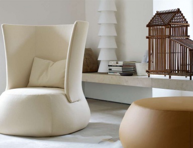 A chair with a hidden frame, Fat armchair - B & B Italia