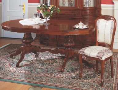 Dining table with curly legs, Stile Elisa