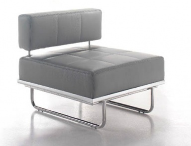 Chair on a metal frame, Art Leather