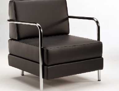 Chair in leather upholstery, Art Leather