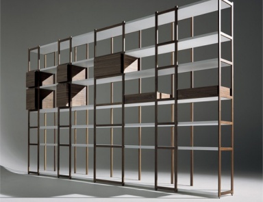 High bookcase with open shelves, Horm